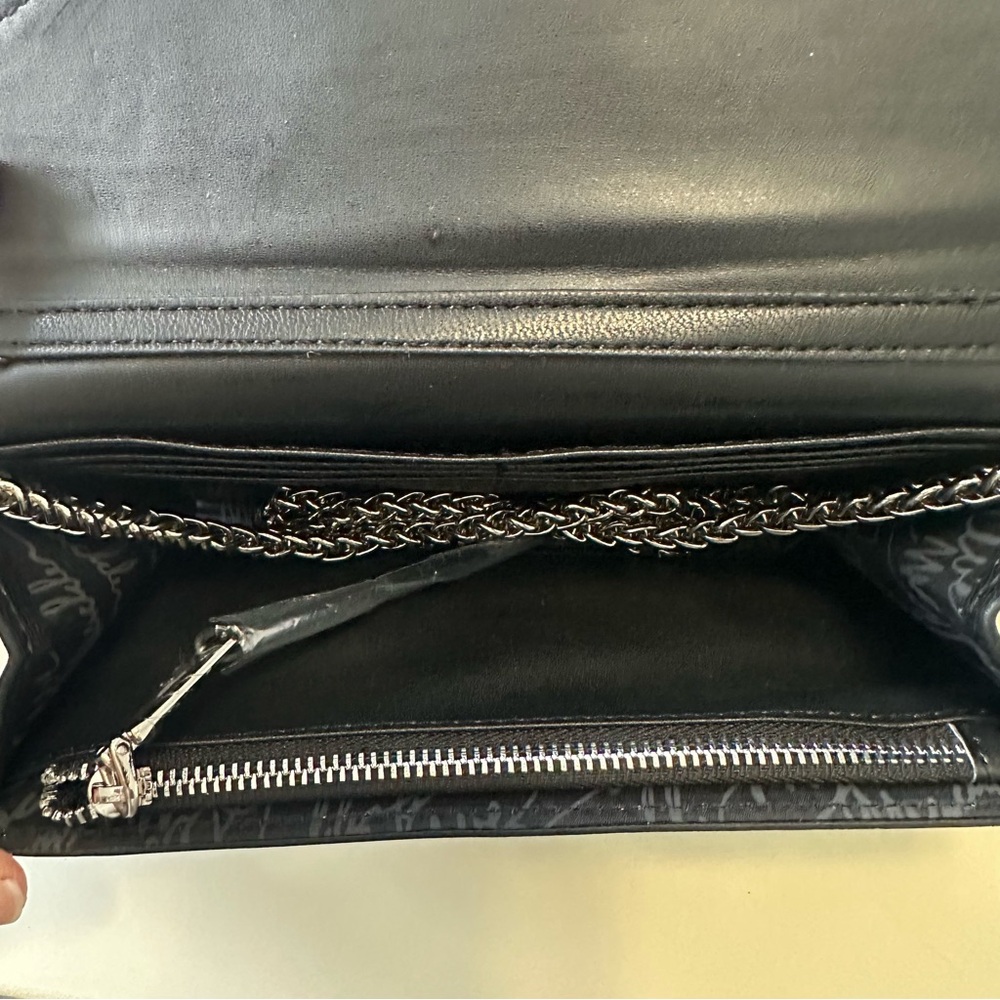 Madden Girl Black Crossbody Bag with Silver Accents. Set - Picture 4 of 6